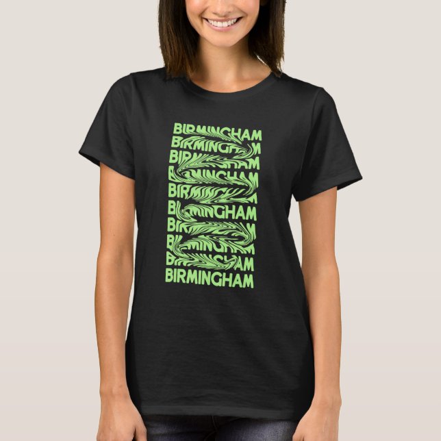 Birmingham Alabama Vintage Psychedelic T Shirt (Framsida)