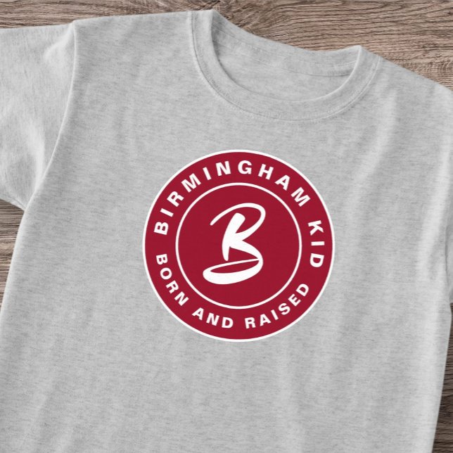Birmingham Bama Kid Born Crimson Fitness Retro T Shirt (Skapare uppladdad)