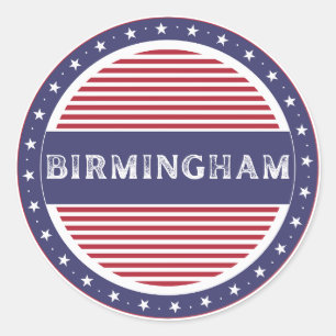 Birmingham City Pride Emblem – Amerikansk identite Runt Klistermärke