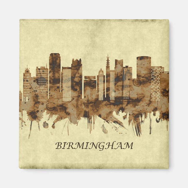 Birmingham England Cityscape Magnet (Framsidan)
