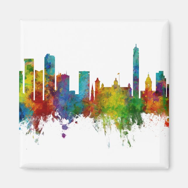 Birmingham England Skyline Magnet (Framsidan)