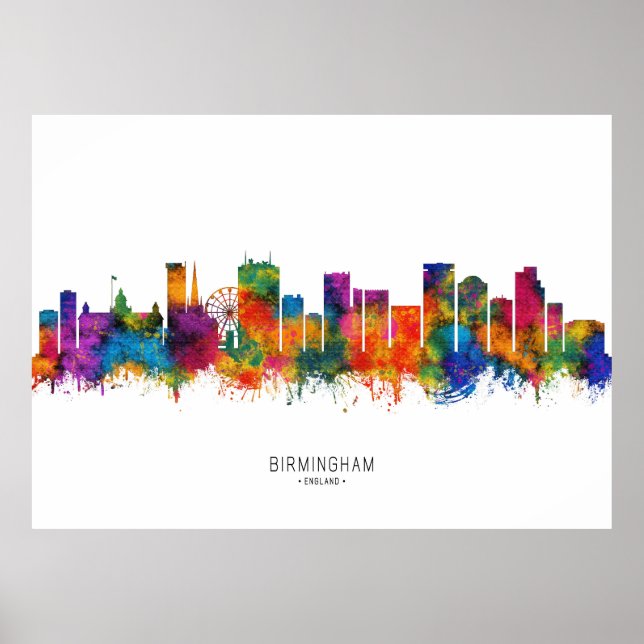 Birmingham England Skyline Poster (Framsidan)