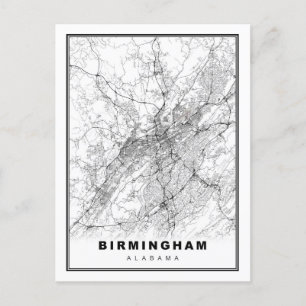 Birmingham Karta Vykort