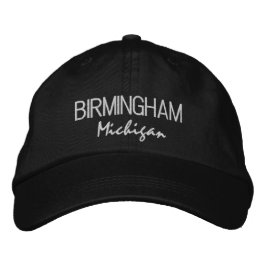 Birmingham Michigan Embroired Baseball Hat Broderad Keps