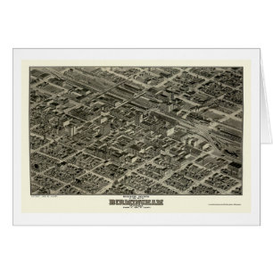 Birmingham panorama- karta för AL - 1903 Hälsningskort