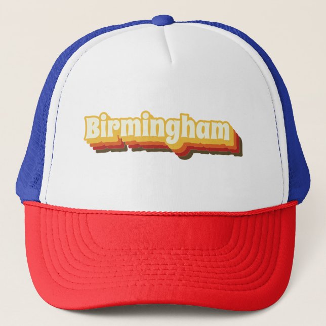 Birmingham Retro Vintage Text Keps (Framsida)
