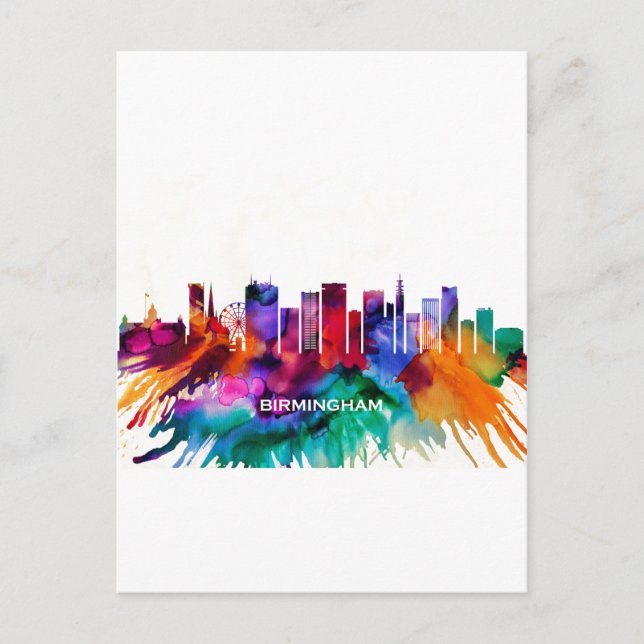 Birmingham Skyline Inbjudan Vykort (Framsida)