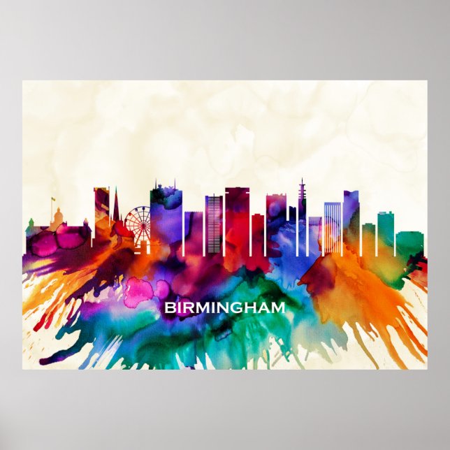 Birmingham Skyline Poster (Framsidan)