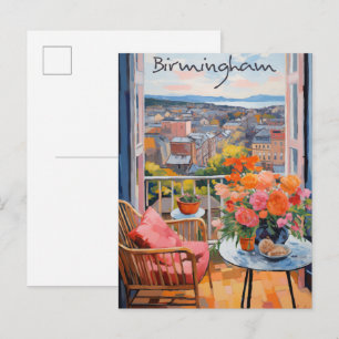 Birmingham Storbritannien Resa Stad Estetik Vykort