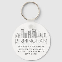 Birmingham Stylized Skyline | Anpassningsbar Sloga