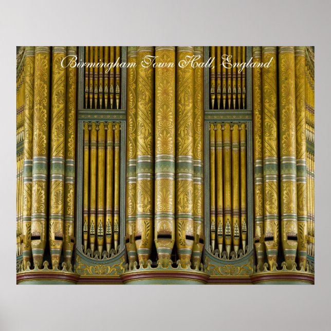 Birmingham Town Hall-organ poster (Framsidan)