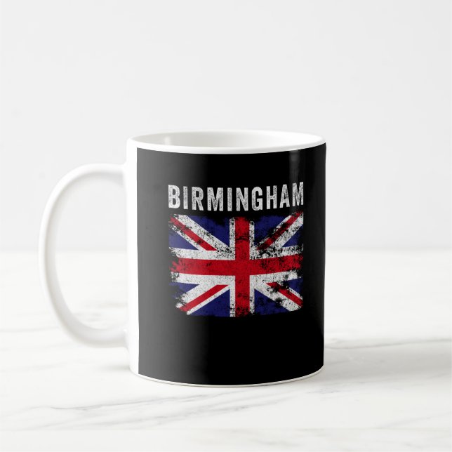 Birmingham UK Flagga British Souvenir Coola Kaffemugg (Vänster)