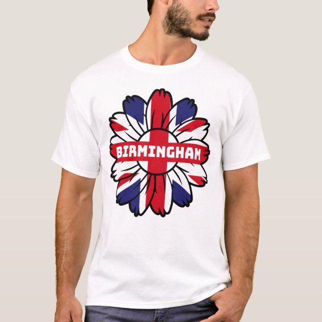 Birmingham Union Jack Sunros British Pride T Shirt (Framsida)