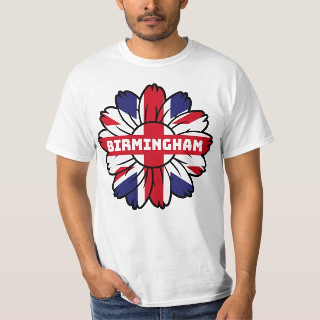 Birmingham Union Jack Sunros British Pride T Shirt (Framsida)