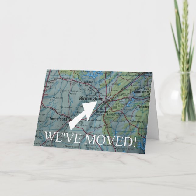 Birmingham Vi har flyttat adress meddelande (Framsida)