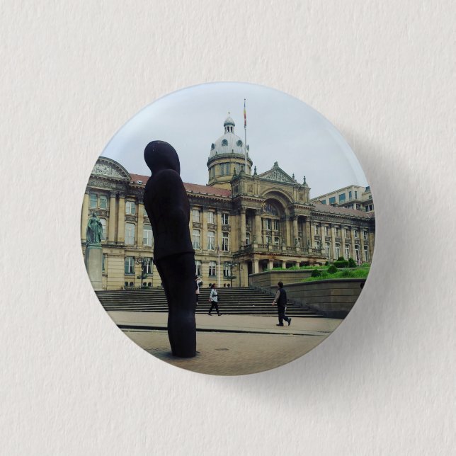 Birmingham Victoria Square 3 Cm Round Badge Knapp (Framsida)