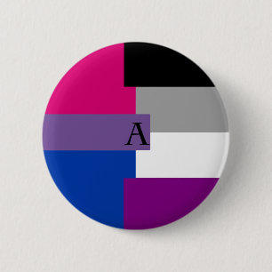 Biromantic klämmer fast den Asexual Biöverdänga Knapp