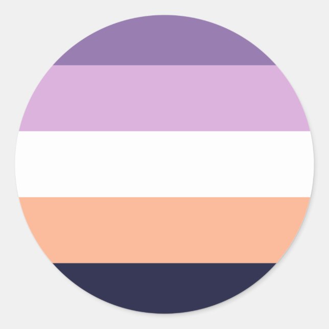 Biromantic Pride Flag Runt Klistermärke (Framsida)