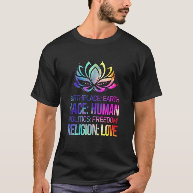 Birplace Earth Tävling Human Politik Freedom Relig T Shirt (Framsida)