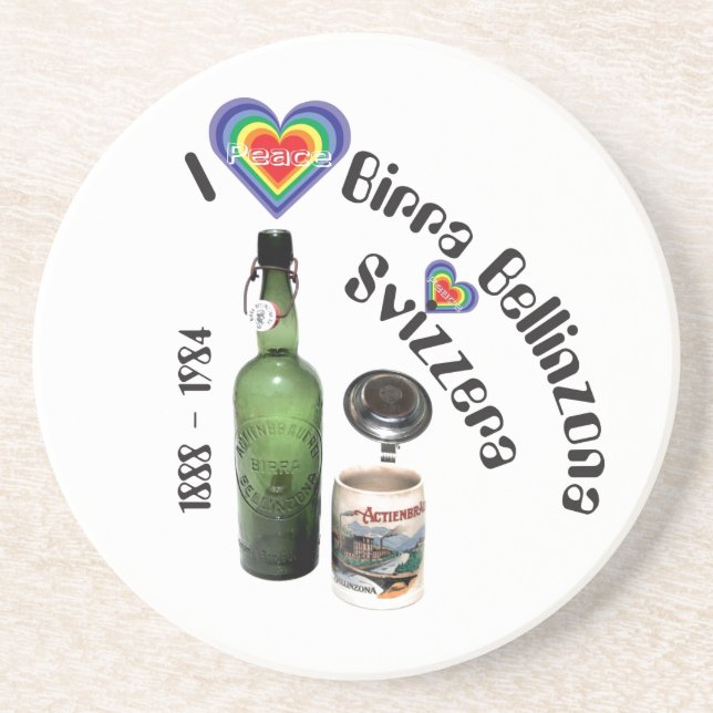 Birra Bellinzona Svizzera Bierdeckel Underlägg Sandsten (Framsidan)