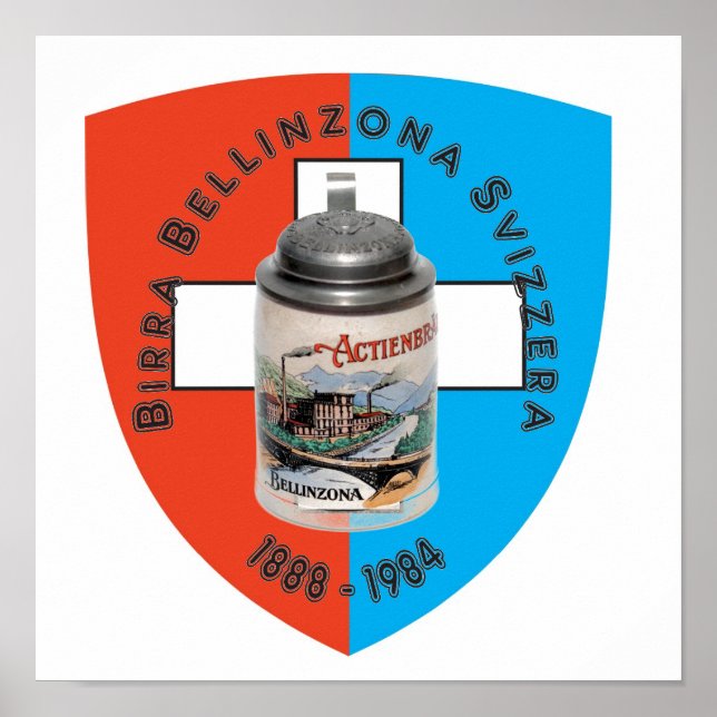 Birra Bellinzona Svizzera Poster (Framsidan)