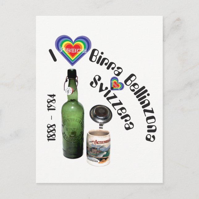 Birra Bellinzona Svizzera Postkarte Vykort (Framsida)