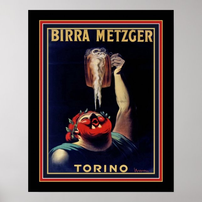 Birra Metzer av Leonetto Cappiello Poster (Framsidan)