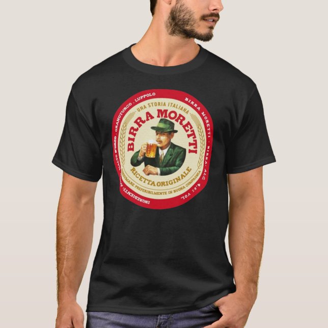 Birra Moretti Ricetta Originale beer logo Classic  T Shirt (Framsida)