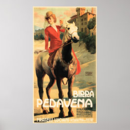 BIRRA PEDAVENA Vintage Italy Beer Advertising Poster