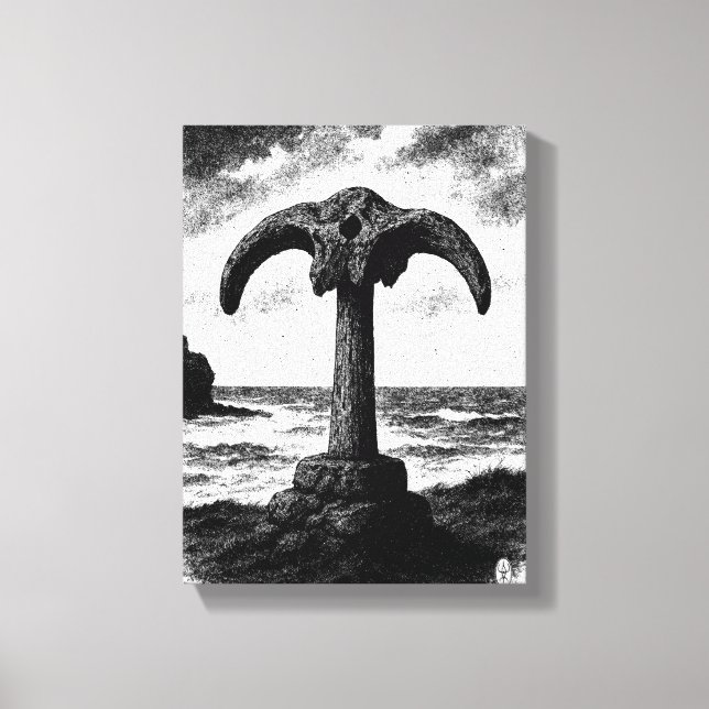 Birsay Valben – Orkney bläckmonumentet Canvastryck (Framsida)