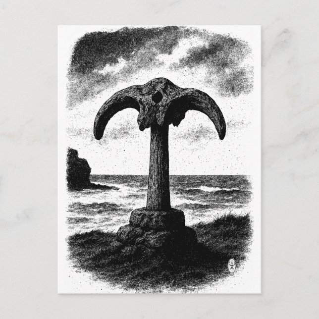 Birsay Whalebone – Orkney Ink Monument Vykort (Framsida)