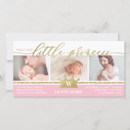 Birth annons, Little Princess, Faux Foil Meddelande
