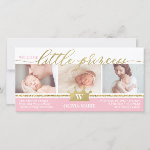 Birth annons, Little Princess, Faux Foil Meddelande