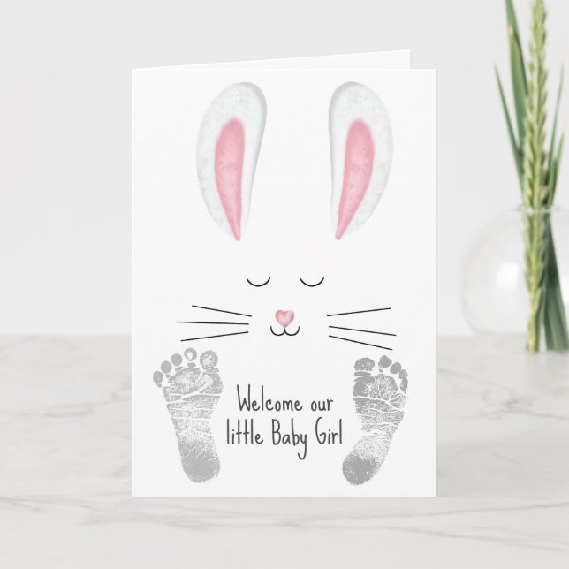 Birth Announcement Bunny Helgkort (Framsida)