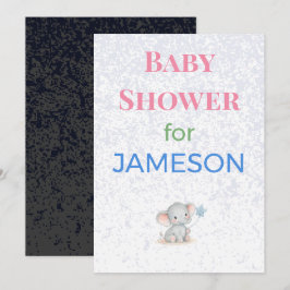 Birth Announcement Card Diaper Raffle | Elegant Inbjudningar