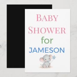 Birth Announcement Card Diaper Raffle | Elegant Inbjudningar