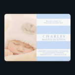 BIRTH ANNOUNCEMENT PHOTOCARD CUTE BLUE RAND MEDDELANDE<br><div class="desc">BIRTH ANNOUNCEMENT PHOTOCARD CUTE BLUE RAND</div>