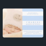 BIRTH ANNOUNCEMENT PHOTOCARD CUTE BLUE RAND MEDDELANDE<br><div class="desc">BIRTH ANNOUNCEMENT PHOTOCARD CUTE BLUE RAND</div>