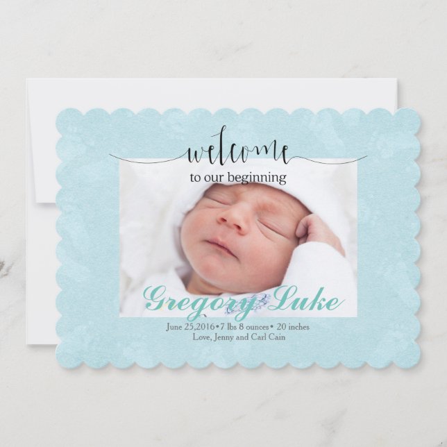 BIRTH ANNOUNCEMENT POJKE MEDDELANDE (Framsida)