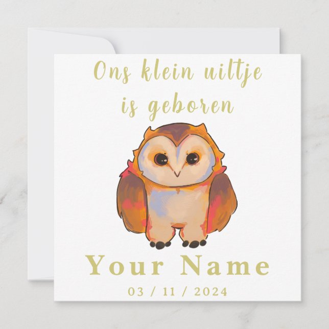 Birth Boy and Girl, sweet little Owl (Framsida)
