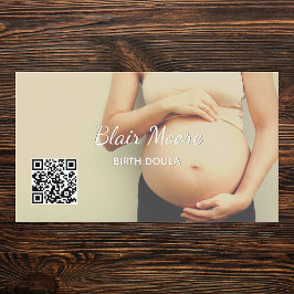 Birth Doula Midfru Anpassningsbar QR Visitkort