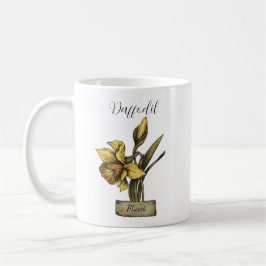 Birth Flower MARCH Birthday Daffodil Kaffemugg