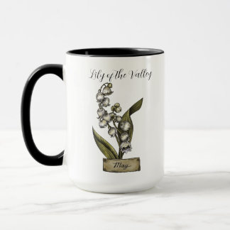 Birth Flower MAY Birthday Lily Valley Mugg