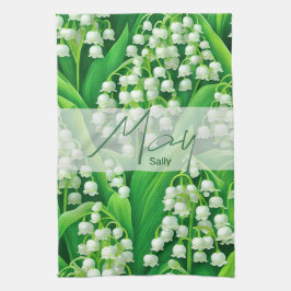 Birth Flower May Lilly of the Valley Kökshandduk