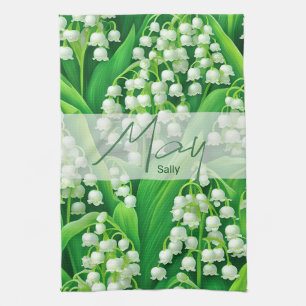 Birth Flower May Lilly of the Valley Kökshandduk