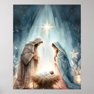 Birth of Jesus Art, Nativitetsmålning, Bet Star of Poster