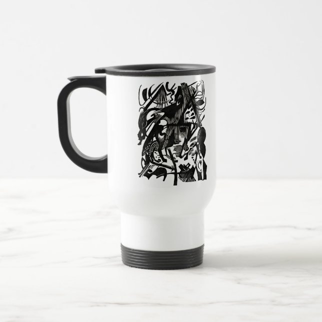 Birth of the Wolves Retro Art Travel Mug Resemugg (Vänster)