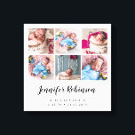 Birth Stat Photo Collage White Canvastryck<br><div class="desc">Fototryck från födelseattentatet,  perfekt för det nyfödda glädjesammet.</div>