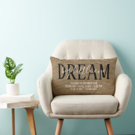 Birth Stats Rustic Nursery | Dream Big Little One Lumbarkudde