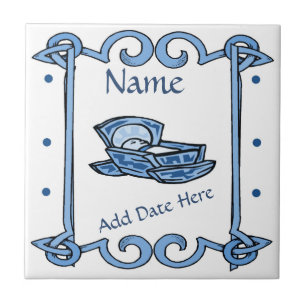 Birth Tile, holländska titta, Personalize Kakelplatta